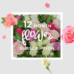 This image centres on a sumptuous rose arrangement that feels both timeless and contemporary, much like the character of Highgate itself. A generous cluster of roses dominates the scene, their blooms pressed closely together to create a sense of abundance and intimacy. Soft blush pinks and warm ivory tones provide a gentle base, while accents of lilac, lavender, and vivid raspberry bring dimension and intrigue. Some roses are captured at the moment they begin to unfurl, their petals still cupped and shy, while others open fully into layered, rosette forms that look almost silky to the touch. Fresh green foliage frames and supports the flowers, the leaves deep and glossy, evoking the leafy streets around Highgate Cemetery and the sweeping greenery of Hampstead Heath nearby. The bouquet is set against a pale, creamy backdrop, with light falling softly across the petals, highlighting their curved edges and subtle texture. Scattered around the central cluster, loose petals and a few smaller blossoms appear to float, as if gently drifting down from a newly delivered bouquet placed on a kitchen table off Archway Road. This framing creates a feeling of gentle motion and anticipation, perfectly echoing the idea of a 12-month flower subscription bringing regular moments of joy to homes and studios across N6. You can almost sense the cool, velvety surface of each petal and imagine a sweet, slightly spicy rose fragrance curling through the air. The overall impression is of a carefully crafted, versatile arrangement, ideal for any occasion-from quiet celebrations to ongoing reminders of affection-delivered with the steady, expert hand of a local Highgate florist.