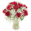 The moment you encounter this classic Highgate bouquet, you are greeted by around twelve sumptuous red roses rising proudly from their base, their petals unfurling with rich, velvety depth. Encompassing the roses is an abundance of white baby's breath-its tiny, cloudlike blooms capturing the soft, serene feeling of Highgate's peaceful green spaces. Each bloom has been placed with care, their fresh beauty accentuated by the simple clarity of the glass vase that holds them, allowing the natural green of the stems and the purity of the water to shine through. Set against a luminous white background, the contrasts become bold and striking, giving the sense of a bouquet caught in early morning light streaming through the windows of a Highgate townhouse. The aroma is delicate yet uplifting, filling the air with a sense of anticipation and love. Whether chosen for a celebration on Muswell Hill Road or to send warm wishes across Archway, this thoughtfully arranged bouquet is an emblem of affection and sophistication-an ideal gift for any special moment, lovingly curated in Highgate.