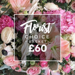 From an elegant overhead perspective, Flowers Highgate unveils a Florist Choice Basket that feels like a celebration in full bloom. The white woven basket sits rustic yet refined, its pale handle peeking through a sea of petals. The arrangement overflows with a lush mix of fresh florals and greenery, a symphony of soft pinks, creamy whites, deep fuchsias, and gentle greens that reads as romance and joy. Prominent are large, ruffled hot pink peonies that catch the eye with their velvet petals; white ranunculus with tightly wound layers; fluffy clusters of light pink hydrangeas; blush and cream roses; and pristine white anemones with striking dark centers. Interspersed are smaller white fillers and wisps of eucalyptus, lending air, texture, and a whisper of woodland freshness. Centered above the heart of the display is a clean white square overlay bearing the words Florist Choice Basket in a delicate script, with the price ?60 beneath in a bold, modern sans-serif. The lighting in the shot feels soft and amber, as if morning sun filtered through a calm North London conservatory, making every petal look velvety and inviting. This is a premium gift, crafted to convey celebration, affection, and quality, ideal for birthdays, anniversaries, or a thoughtful gesture. Flowers Highgate, serving Highgate and nearby areas including Crouch End, Muswell Hill, and Hampstead, can arrange same-day delivery of this luxurious bouquet to brighten doors across the area. A beautiful, ready-to-gift arrangement that hints at romance and refined taste.
